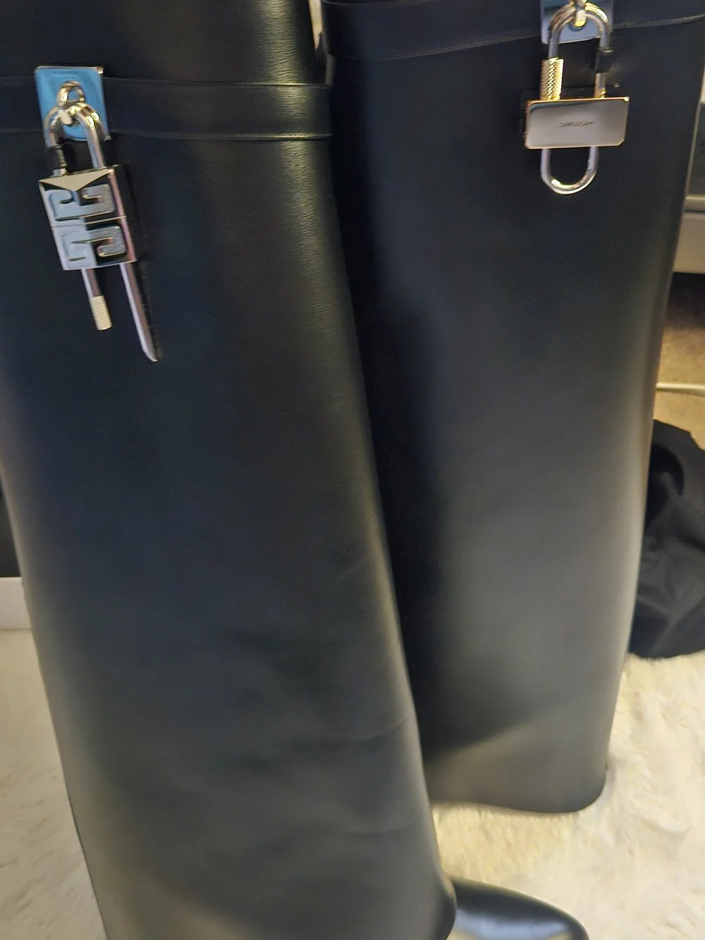 Givenchy Shark Lock  Boot with Gold Padlocks